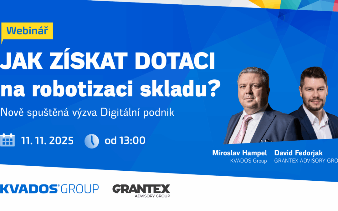 Jak získat dotaci na robotizaci skladu? Připojte se 11.11. k webináři!